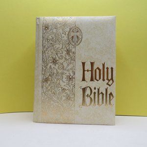 KJV Family Holy Bible Gilded Pages Family History Birth & Death Pages Unused.